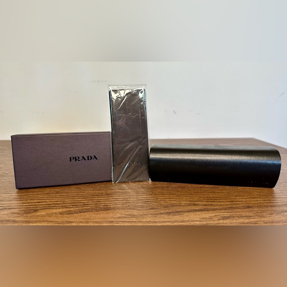 New Prada Eyeglass Case, Cloth, and Box